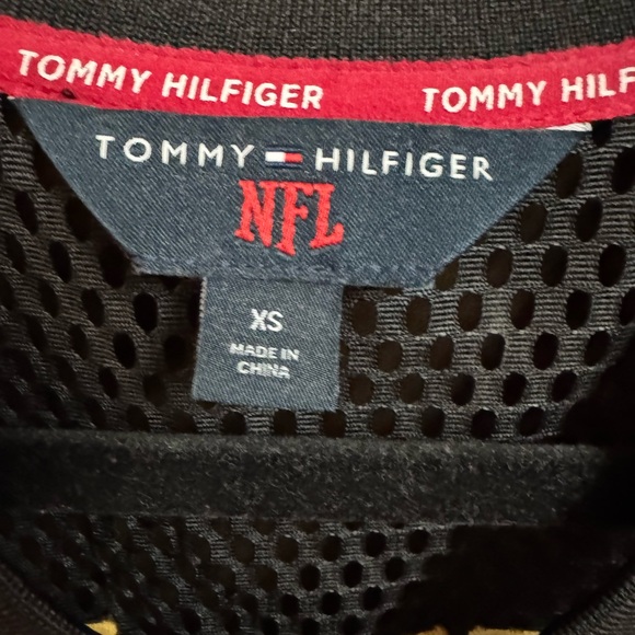 Tommy Hilfiger Women’s Black Mesh  Steeler Jersey. Sz XS - Picture 2 of 8